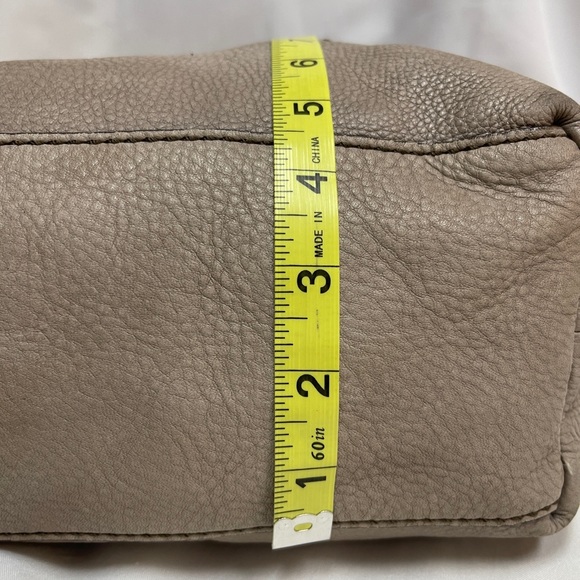 Fossil Tote Large Bag Purse Handbag Pebbled Two-Tone Brown Leather - Picture 6 of 17